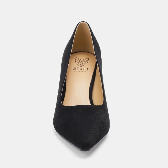 Beast Fashion NIB Faux Suede Point Toe Pumps - Picture 5 of 11